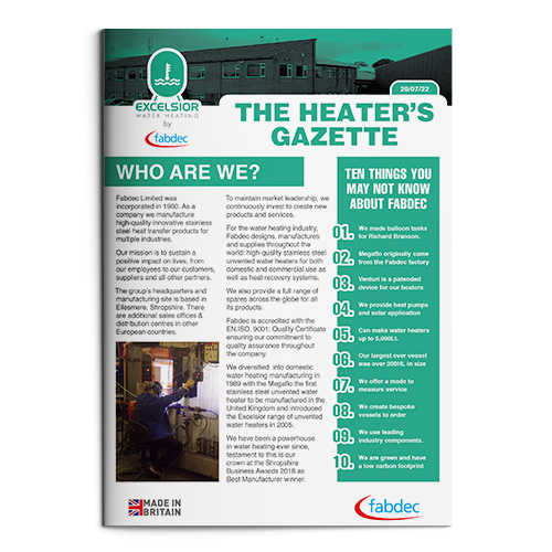 Cover image for Bi-Annual water heating newsletter