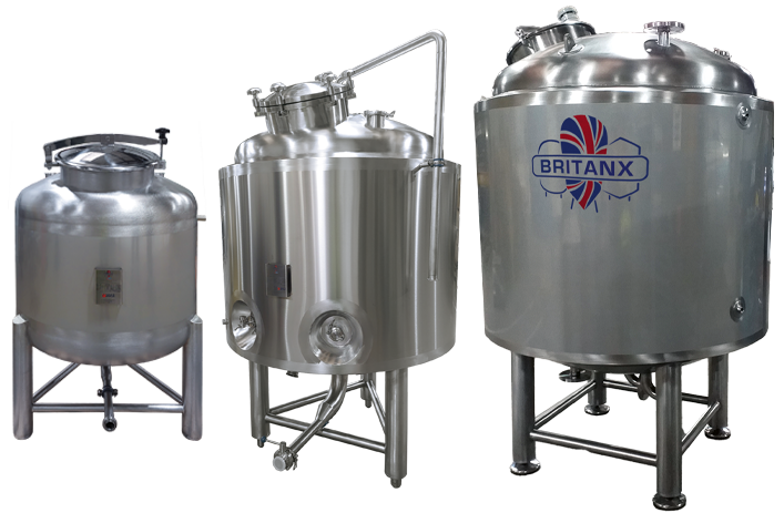 A Range of vessels BRITANX have manufactured for the Beverage industry.