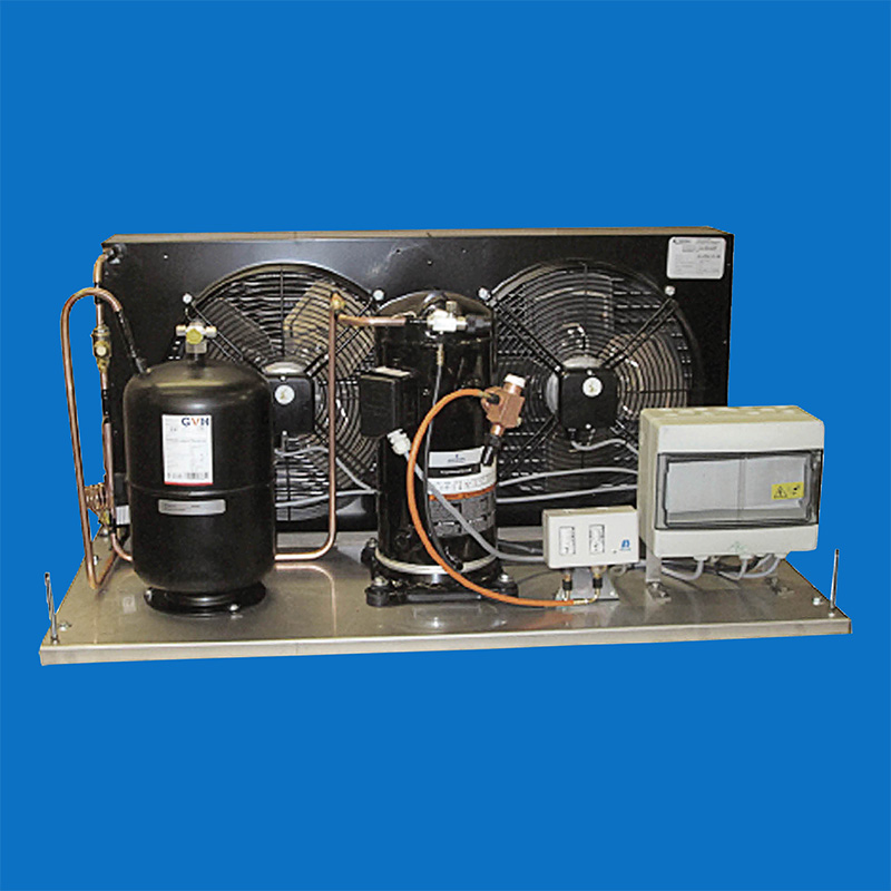CHILL-PAK condensing units assembled on a stainless steel baseplate and installed terminal box.